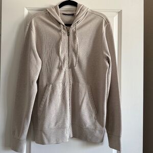Cremieux Men's Zip Up Lightweight Hoodie Taupe size M
